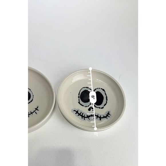 face pottery plate artist handmade set of 2 - Picture 5 of 8